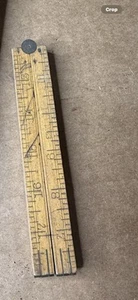 Antique Stanley 24” No. 68 Wood Folding Ruler Unpolished As Discovered - Picture 1 of 3