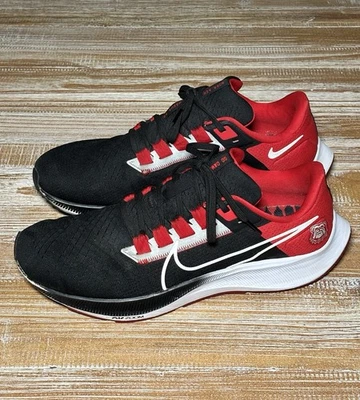 Nike Air Zoom Pegasus 38 Georgia Bulldogs Mens Sz 12 Shoes Black Red Running EUC - Image 1 of 4