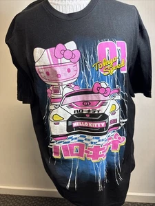 Hello Kitty - Adult 2XL Tokyo Speed #01 Japan Car Racing Black T-Shirt - Picture 1 of 3