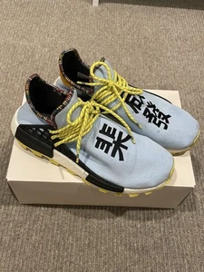 Adidas Pharrell Williams Solar Hu Nmd Sky Blue Human Race Mens Size 10 - Picture 1 of 14