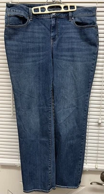 Pantalones de mezclilla elásticos de pierna recta azules talla 12-14 Chicos para mujer nuevos sin etiquetas Foto 1 de 4