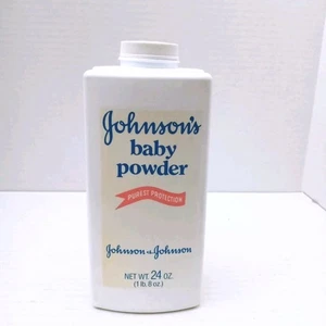 Vintage Johnsons Talc Baby Powder 24 oz COMPLET Pure Protection Prop pour collection - Photo 1/9
