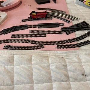 MIX 18Pcs. 5" Nickel Silver E-Z Track Bachmann USED including W/ ATSF 999628 - Picture 1 of 1
