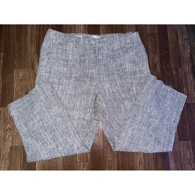 Pantalones Cortos Talbots Mujer Gris Mezcla Lino Pierna Ancha Talla 20W Foto 1 de 4