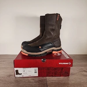 Wolverine Men's Size 12 Xwide Overpass 10" Composite Waterproof Work Boot Brown - Picture 1 of 9