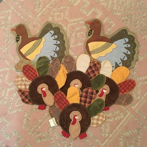 Pottery Barn Kids 6er Set Truthahn Tischsets Utensilienfächer 2 Größen - Bild 1 von 3