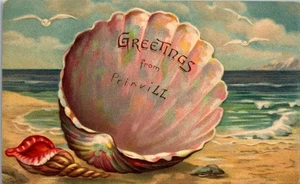 Prineville, Oregon Shell Border Postkarte (1900er Jahre) Souvenir aus... - Bild 1 von 2