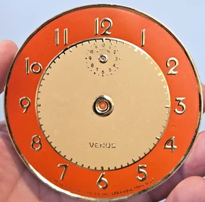 RELOJ VENUS by LUX naranja y crema 3 1/2" esfera de reloj consigue uno para ti - Imagen 1 de 3