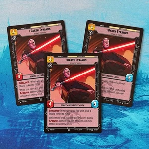 3x Juego Darth Tyranus Servant Of Sidious LOF Leyendas de la Fuerza SWU 231 S - Imagen 1 de 2