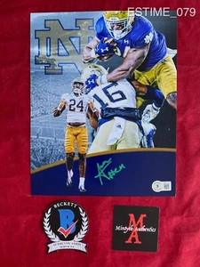 Audric Estime Notre Dame Football autographed signed 8x10 photo Beckett Irish - Picture 1 of 1