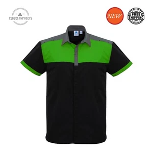 Camisa con botón cargador para hombre Top mecánico deportes taller garaje coche tradicional S505MS - Imagen 1 de 3
