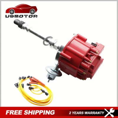 Distribuidor con bujía cables juego combinado de encendido para Chevrolet BBC 454 SBC 350 Foto 1 de 4