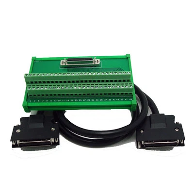 SCSI 50 Pin Terminal Blocks Breakout Board Adapter One Meter Male Drive Cable - Image 1 of 4