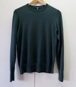 Stylish Dark Green Wool Jumper from Uniqlo - Size M - Picture 1 of 10