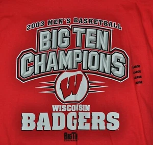 t-shirt large university of wisconsin badgers basketball 22 inches pit to pit - Picture 1 of 3