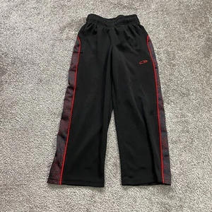 Champion Duo Dry Tracker Pants Kids Boys XS Black Straight Elastic Waist Active - Picture 1 of 13