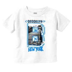 Brooklyn New York East River NY Graffiti Toddler Boy Girl Youth T Shirt Tee - Picture 1 of 6
