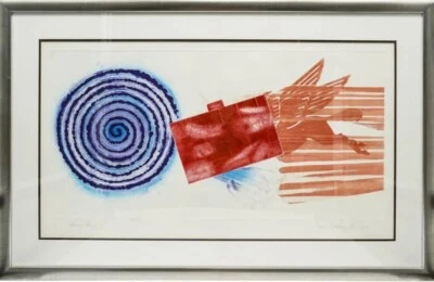 James Rosenquist (americano, b. 1933) Gravura e tinta aquática 'Divers Line' coloridas - Imagem 1 de 4