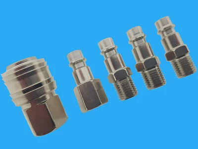 Druckluft-Kupplung 1/4 5tlg Druckluft Schnellkupplung Luftdruck Schlauchanschluß