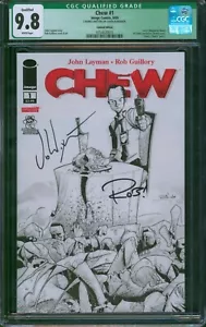 Chew #1 Larry's Limited Edition ⭐ CGC 9.8 Qualified Signed ⭐ Variant Image 2009 - Picture 1 of 3
