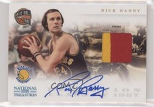 2010 Playoff National Treasures Materials Signatures Prime /5 Rick Barry #7 Auto