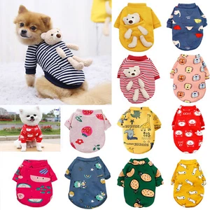 Pet Clothes Small Dog Fleece Sweater Jumper Yorkie Chihuahua Puppy Coat Jacket ↖ - Picture 1 of 55