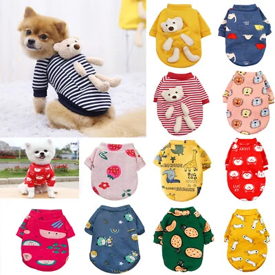 Pet Clothes Small Dog Fleece Sweater Jumper Yorkie Chihuahua Puppy Coat Jacket ↖ - Image 1 of 4