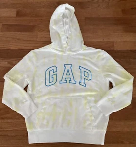 GAP Kids Youth Sweatshirt Hoodie Logo Size Medium (M) (8-9) White/Yellow - Picture 1 of 20