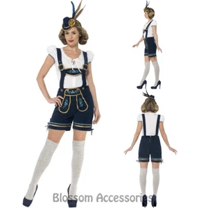 CL971 Traditional Ladies Lederhosen Bavarian Costume Oktoberfest Beer Costume - Picture 1 of 4