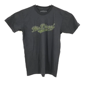 VINTAGE Green Label Mens Shirt Small Black Short Sleeve Organic Bio Diesel USA - Picture 1 of 14