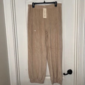 Pantalones deportivos de harén de tiro alto de terciopelo marrón talla XL NUEVOS CON ETIQUETAS Suzie Kondi para mujer - Imagen 1 de 9