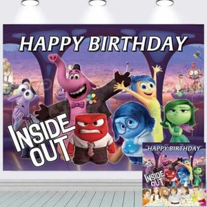 Inside Out Birthday Party Decoration Backdrop Banner for Kids Party Vinyl 7x5ft - Picture 1 of 7
