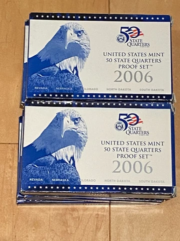 LOT OF 10 SETS - 2006 U.S. STATE QUARTER PROOF SETS- FREE SHIPPING Cover
