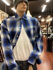 (NEW) CALTOP SHADOW PLAID LONGSLEEVE FLANNEL SHIRT (OG Gangster / rockabilly) XL