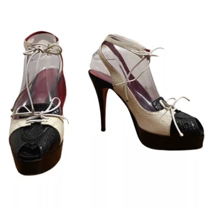 Dolce & Gabbana Women’s Size 39.5 Vintage Python Pumps Platform Heels - Picture 1 of 13
