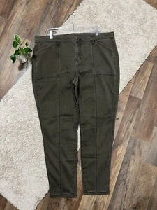 Pantalones de mezclilla ajustados Lane Bryant talla 20 verdes de tiro alto - Imagen 1 de 5