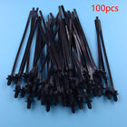 100Pcs Push Clips Wire Tie Released Zip Straps Car Pipe Cable Fastener Bundle