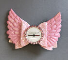 Gucci Sign On Angel Wing Hair Bows Clip Accessories - Glitter Designer Hair Clip