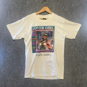 Vintage Best Fruit Of The Loom T-Shirt Medium weiß "Cover Girl" Magazin 1990er - Bild 1 von 12