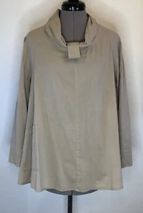 Top túnica marca Tulip EE. UU. beige 100 % algodón Lagenlook talla mediana - Imagen 1 de 7