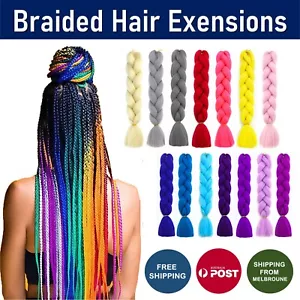 60cm Hair Extensions JUMBO Braiding Hair Synthetic Fiber Crochet Braid Kanekalon - Picture 1 of 31