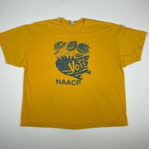 Camiseta Hanes Peso Pesado 50/50 Levantamiento Todas las Voces Voto NAACP Amarilla Adulto 2XL - Imagen 1 de 12