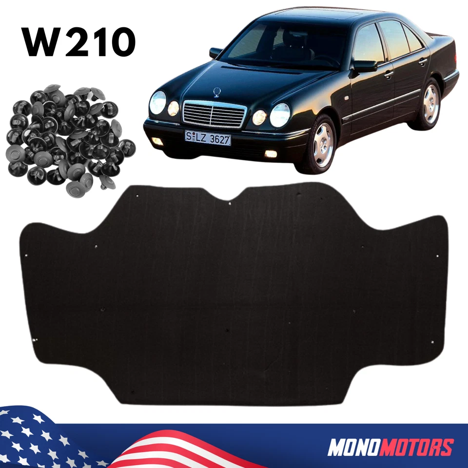 Hood Insulation Liner Panel for Mercedes E Class W210 S210 1995-2003 w/Rivets - Image 1 of 1