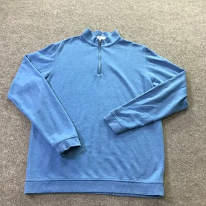 Peter Millar Sweater Mens Medium Quarter Zip Golf Sweatshirt Pullover Blue - Picture 1 of 10