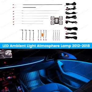 256 Colors For Audi A6 A7 C7 APP Control LED Ambient Light Atmosphere Lamp 12-18 - Picture 1 of 15