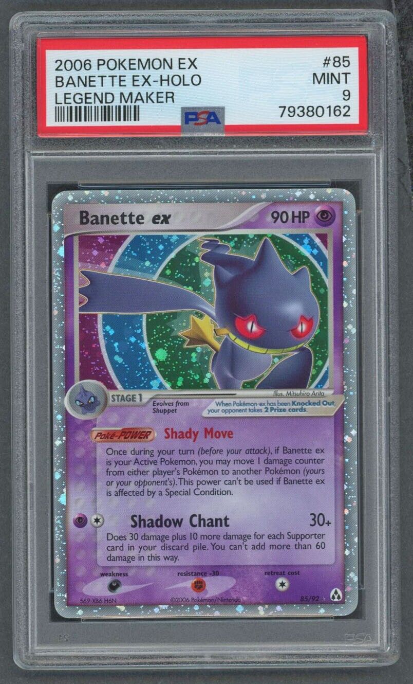 Pokemon Card - PSA 9 Banette EX 85/92 - EX Legend Maker - MINT - PSA9