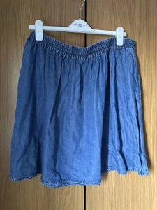 Forever 21 Women's Blue Cotton / tencel Skater Skirt Size 22 - Picture 1 of 12