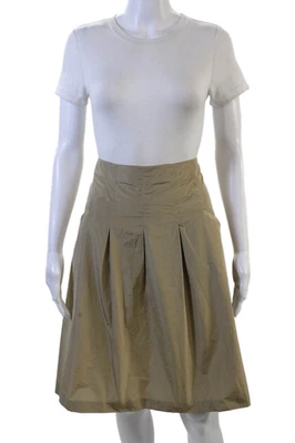 Piazza Sempione Womens A-Line Skirt Beige Size 44 - Image 1 of 4