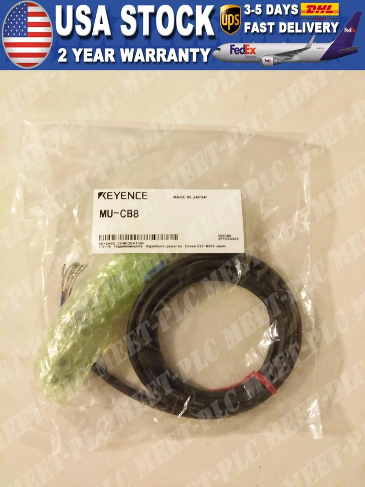 NEW KEYENCE MU-CB8 SENSOR-TO-CONTROLLER CABLE PLC AUTOMATION - Image 1 of 1