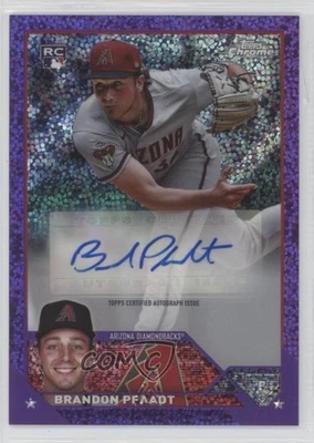 2023 Topps Chrome Update Purple Speckle /299 Brandon Pfaadt Rookie Auto RC - Image 1 of 3
